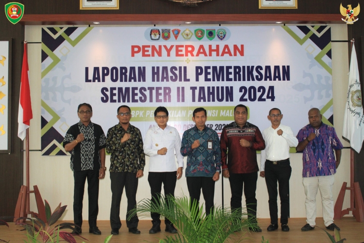 Pemprov Maluku Terima LHP Semester II Tahun 2024 dari BPK